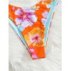 image:imageWomens High Waisted Bikini Sets Floral Halter Triangle Two Piece Swimsuits Cheeky Bathing SuitOrange