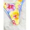 image:imageWomens High Waisted Bikini Sets Floral Halter Triangle Two Piece Swimsuits Cheeky Bathing SuitYellow