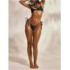 image:imageWomens Metallic Bikini Top Triangle String Tie Back Halter Swim Rave Tops Vacation BeachwearBlack