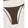 image:imageWomens Pearl Beaded Cheeky Micro Bikini Sets High Cut Triangle String Thong SwimsuitsBrown