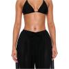 image:imageWomens Sheer Mesh Swimsuit Cover Up Drawstring Waist Wide Leg Loose Beach PantsBlack