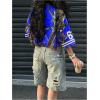 image:imageJersey Shirts for Women Number Print V Neck Mesh Cropped Jersey Y2k Oversized Tshirts StreetwearBlue