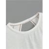 image:imageWomens 2 Packs Open Back Tops Criss Cross Cut Out Summer Casual T Shirt Crewneck Short Sleeve Backless TeeBlack and White