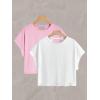 image:imageWomens 2 Packs Open Back Tops Criss Cross Cut Out Summer Casual T Shirt Crewneck Short Sleeve Backless TeeMulticolor