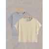 image:imageWomens 2 Packs Open Back Tops Criss Cross Cut Out Summer Casual T Shirt Crewneck Short Sleeve Backless TeeMulticolor Grey