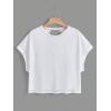 image:imageWomens 2 Packs Open Back Tops Criss Cross Cut Out Summer Casual T Shirt Crewneck Short Sleeve Backless TeeWhite and Light Blue