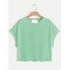 image:imageWomens 2 Packs Open Back Tops Criss Cross Cut Out Summer Casual T Shirt Crewneck Short Sleeve Backless TeeWhite and Light Green