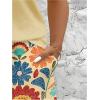image:imageWomens 2 Piece Beach Vacation Clothes Floral Tank Top and Shorts Set Tropical Summer OutfitsBeige