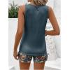 image:imageWomens 2 Piece Beach Vacation Clothes Floral Tank Top and Shorts Set Tropical Summer OutfitsDeep Blue