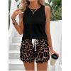 image:imageWomens 2 Piece Beach Vacation Clothes Floral Tank Top and Shorts Set Tropical Summer OutfitsMulticolor
