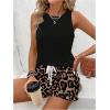 image:imageWomens 2 Piece Beach Vacation Clothes Floral Tank Top and Shorts Set Tropical Summer OutfitsMulticolor