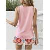 image:imageWomens 2 Piece Beach Vacation Clothes Floral Tank Top and Shorts Set Tropical Summer OutfitsPink