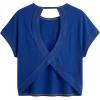image:imageWomens 3 Packs Open Back Tops T Shirt Criss Cross Cut Out Tee Short Sleeve Crewneck Summer Backless TopsBlack Multicolor