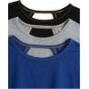 image:imageWomens 3 Packs Open Back Tops T Shirt Criss Cross Cut Out Tee Short Sleeve Crewneck Summer Backless TopsGrey Blue Black