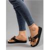 image:imageWomens Bow Knot Flip Flops Open Toe Dressy Thong Sandals Comfy Summer Vacation FlatsCheetah