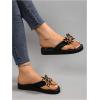 image:imageWomens Bow Knot Flip Flops Open Toe Dressy Thong Sandals Comfy Summer Vacation FlatsCheetah