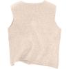 image:imageWomens Button Down Sweater Vest Sleeveless Crewneck Knit Outerwear Old Money KnitwearApricot