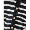 image:imageWomens Button Down Sweater Vest Sleeveless Crewneck Knit Outerwear Old Money KnitwearBlack and White