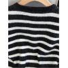 image:imageWomens Button Down Sweater Vest Sleeveless Crewneck Knit Outerwear Old Money KnitwearBlack and White