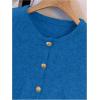 image:imageWomens Button Down Sweater Vest Sleeveless Crewneck Knit Outerwear Old Money KnitwearBlue