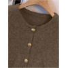 image:imageWomens Button Down Sweater Vest Sleeveless Crewneck Knit Outerwear Old Money KnitwearBrown