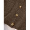 image:imageWomens Button Down Sweater Vest Sleeveless Crewneck Knit Outerwear Old Money KnitwearBrown