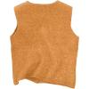 image:imageWomens Button Down Sweater Vest Sleeveless Crewneck Knit Outerwear Old Money KnitwearDeep Yellow