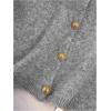 image:imageWomens Button Down Sweater Vest Sleeveless Crewneck Knit Outerwear Old Money KnitwearGrey