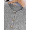 image:imageWomens Button Down Sweater Vest Sleeveless Crewneck Knit Outerwear Old Money KnitwearGrey