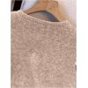 image:imageWomens Button Down Sweater Vest Sleeveless Crewneck Knit Outerwear Old Money KnitwearKhaki