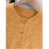 image:imageWomens Button Down Sweater Vest Sleeveless Crewneck Knit Outerwear Old Money KnitwearYellow