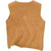 image:imageWomens Button Down Sweater Vest Sleeveless Crewneck Knit Outerwear Old Money KnitwearYellow