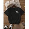 image:imageWomens Cherry Bow Graphic Tees Short Sleeve Crew Neck Summer T Shirt Tops for Women TrendyBlack Graphic