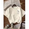 image:imageWomens Cherry Bow Graphic Tees Short Sleeve Crew Neck Summer T Shirt Tops for Women TrendyLight Beige