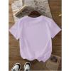 image:imageWomens Cherry Bow Graphic Tees Short Sleeve Crew Neck Summer T Shirt Tops for Women TrendyMauve Purple
