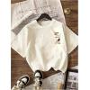 image:imageWomens Cherry Bow Graphic Tees Short Sleeve Crew Neck Summer T Shirt Tops for Women TrendyPrint Beige