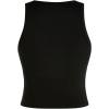 image:imageWomens Cherry Print Cropped Tank Top Scoop Neck Sleeveless Slim Fit Summer TopsBlack Red
