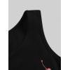 image:imageWomens Cherry Print Cropped Tank Top Scoop Neck Sleeveless Slim Fit Summer TopsSoft Black