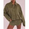 image:imageWomens Elegant Mini Shorts Dressy Casual Office Work Summer Shorts with PocketsArmy Green