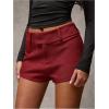 image:imageWomens Elegant Mini Shorts Dressy Casual Office Work Summer Shorts with PocketsBurgundy