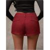 image:imageWomens Elegant Mini Shorts Dressy Casual Office Work Summer Shorts with PocketsBurgundy