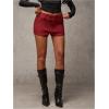image:imageWomens Elegant Mini Shorts Dressy Casual Office Work Summer Shorts with PocketsBurgundy