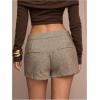 image:imageWomens Elegant Mini Shorts Dressy Casual Office Work Summer Shorts with PocketsCoffee Brown