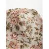 image:imageWomens Floral Embroidery Strapless Tube Top Lace Up Y2K Corset Crop TopsCoffee Brown