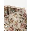 image:imageWomens Floral Embroidery Strapless Tube Top Lace Up Y2K Corset Crop TopsCoffee Brown