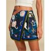 image:imageWomens Floral Graphic Skirt Shorts Drawstring Waist Tropical Boho Wrap SkortsDeep Blue