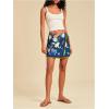 image:imageWomens Floral Graphic Skirt Shorts Drawstring Waist Tropical Boho Wrap SkortsDeep Blue