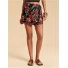 image:imageWomens Floral Graphic Skirt Shorts Drawstring Waist Tropical Boho Wrap SkortsMulticolor Red
