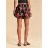 image:imageWomens Floral Graphic Skirt Shorts Drawstring Waist Tropical Boho Wrap SkortsMulticolor Red