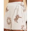image:imageWomens Floral Graphic Skirt Shorts Drawstring Waist Tropical Boho Wrap SkortsWhite